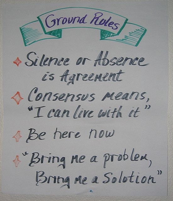 Ground Rules Flip Chart ICA Social Research Center